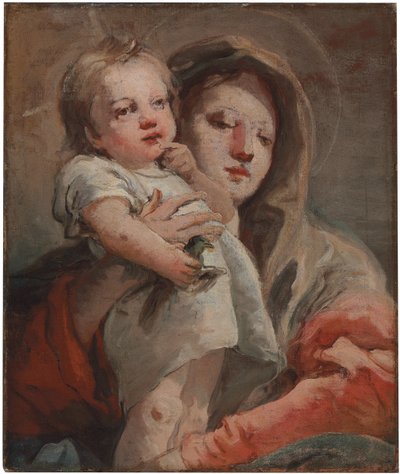 Die Madonna und das Kind mit einem Stieglitz von Giovanni Domenico Tiepolo