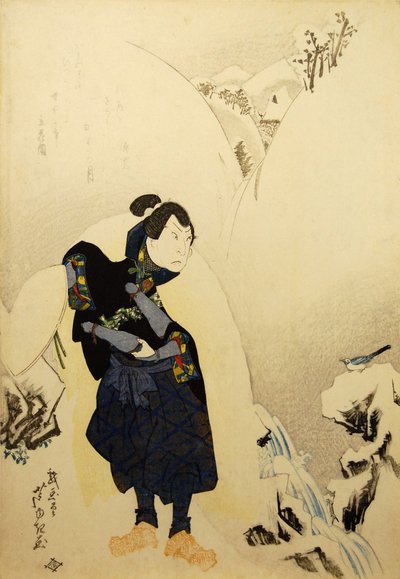 Arashi Rikan II als Miyamoto Musashi, 1832 von Gigado Ashiyuki