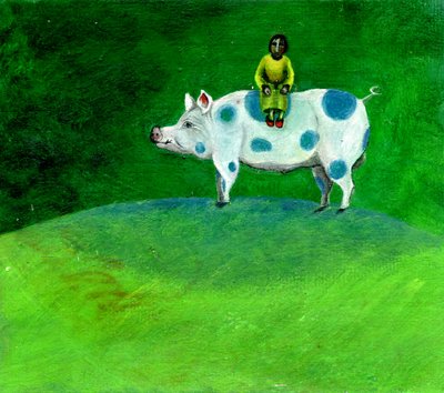 Mein blau-geflecktes Schwein brachte mich nach Hause, 2003 von Gigi Sudbury