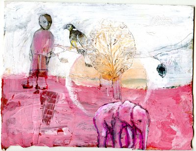 Holztaube und Elefant, 2014 von Gigi Sudbury