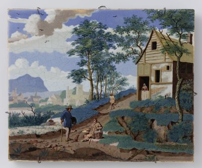 Plakette mit Landschaft von Gijsbrecht Verhaast