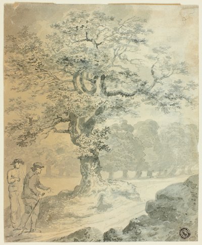Landschaft mit zwei männlichen Figuren von Gilbert Stuart Newton