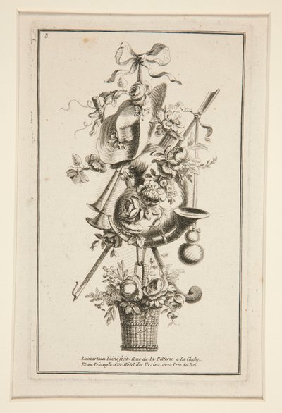 Ein Blatt aus Plusieurs Trophees von Gilles Demarteau