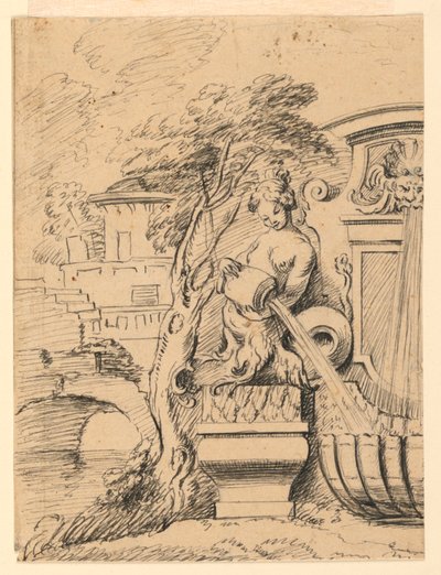 Entwurf für einen Brunnen von Gilles Marie Oppenord
