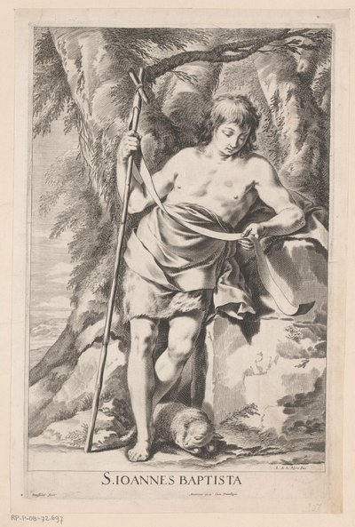 Johannes der Täufer mit Stab und Lamm von Gilles Rousselet