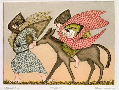 Flucht nach Ägypten I, 1979 von Gillian Lawson