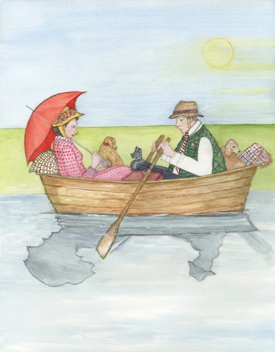 Auf dem Fluss, 2018 von Gillian Lawson