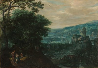 Landschaft mit Venus und Adonis von Gillis van Coninxloo