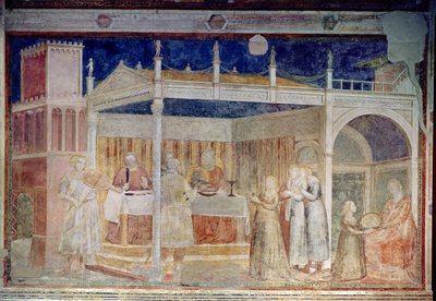 Das Festmahl des Herodes, aus der Peruzzi-Kapelle von Giotto di Bondone