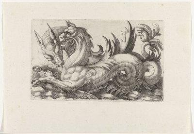 Zwei Seemonster von Giovanni Andrea Maglioli