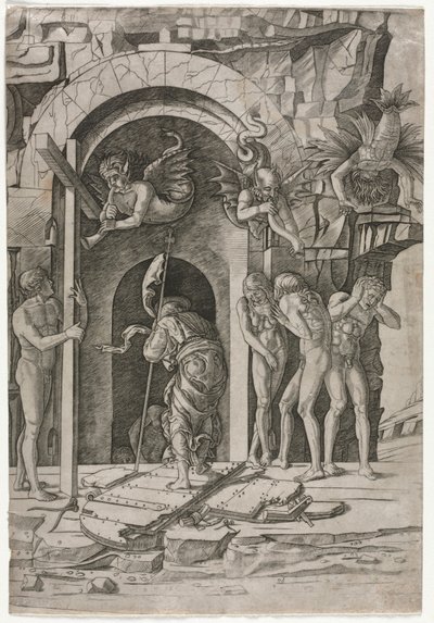 Abstieg in den Limbus, um 1490-1500 von Giovanni Antonio da Brescia