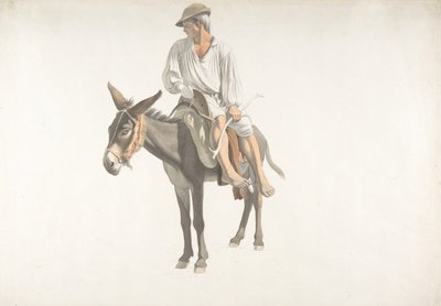 Bauer auf einem Esel, ca. 1783-87 von Giovanni Battista Lusieri