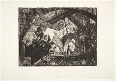 Gefangene auf einer herausragenden Plattform von Giovanni Battista Piranesi