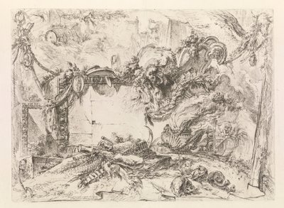 Die monumentale Tafel, aus Grotteschi (Grotesken) von Giovanni Battista Piranesi