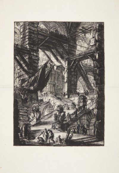 Die Treppe mit Trophäen von Giovanni Battista Piranesi