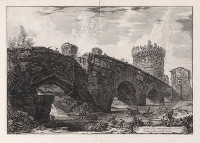Veduta del Ponte Lugano su l von Giovanni Battista Piranesi