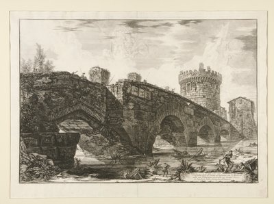 Ansicht der Brücke Lugano von Giovanni Battista Piranesi