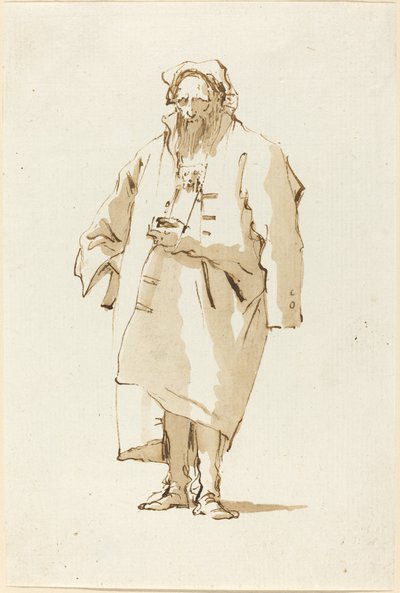 Ein stehender Orientale im Mantel von Giovanni Battista Tiepolo