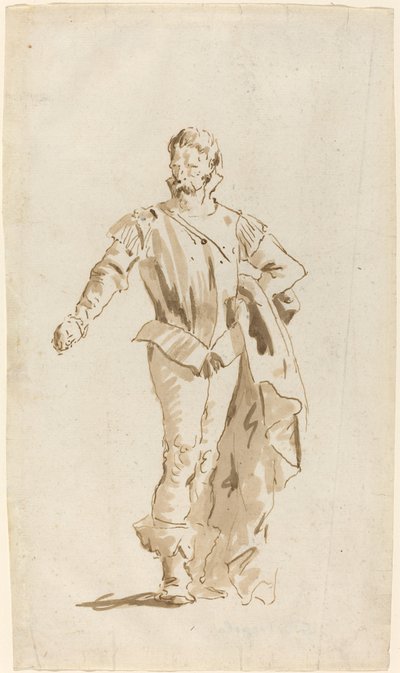 Stehender Mann im Kostüm des sechzehnten Jahrhunderts von Giovanni Battista Tiepolo