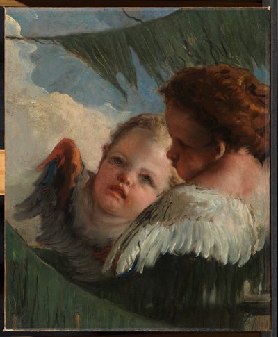 Zwei Engelsköpfe von Giovanni Battista Tiepolo