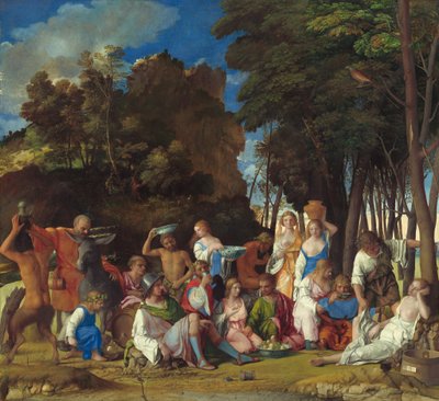 Das Fest der Götter von Giovanni Bellini and Titian