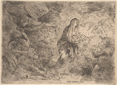 Joseph vom Engel geweckt von Giovanni Benedetto Castiglione