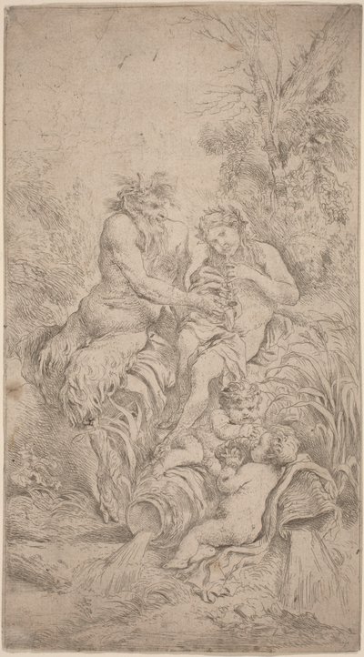Pan und Olympus von Giovanni Benedetto Castiglione