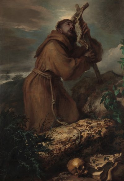 Heiliger Franziskus in Ekstase, ca. 1650 von Giovanni Benedetto Castiglione