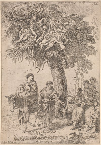 Die Flucht nach Ägypten von Giovanni Benedetto Castiglione