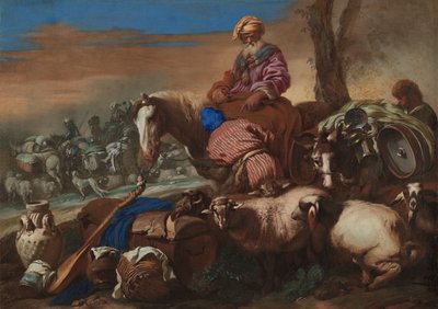 Der Eid des Dieners Abrahams von Giovanni Benedetto Castiglione