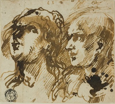 Zwei Köpfe von Giovanni Benedetto Castiglione