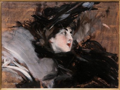 Dame mit Haube von Giovanni Boldini