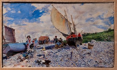 Der Strand von Etretat von Giovanni Boldini