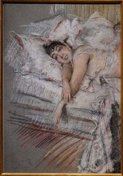 Die Gräfin von Rasty im Bett von Giovanni Boldini