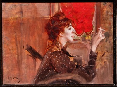 Der rote Vorhang von Giovanni Boldini