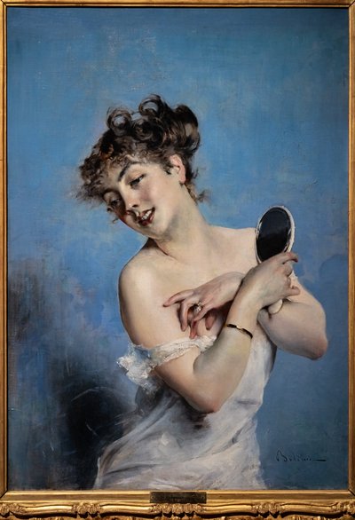 Junge Frau im Dèshabillé von Giovanni Boldini