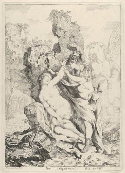 Perseus rettet Andromeda von Giovanni David