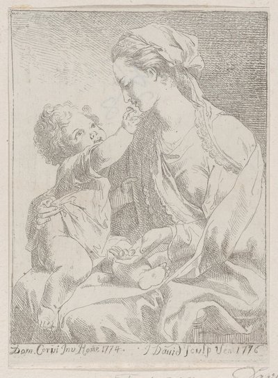 Jungfrau und Kind, 1776 von Giovanni David