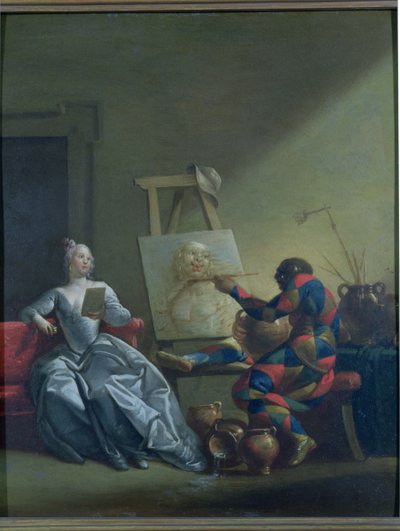 Der Harlekin-Maler, ca. 1742 von Giovanni Domenico Ferretti