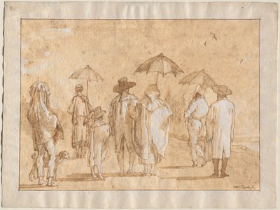 Ein Frühlingsschauer, 1790er-1804 von Giovanni Domenico Tiepolo