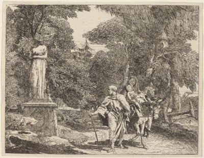 Die Episode des fallenden Götzenbildes von Giovanni Domenico Tiepolo