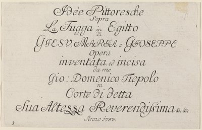 Titelseite von Giovanni Domenico Tiepolo