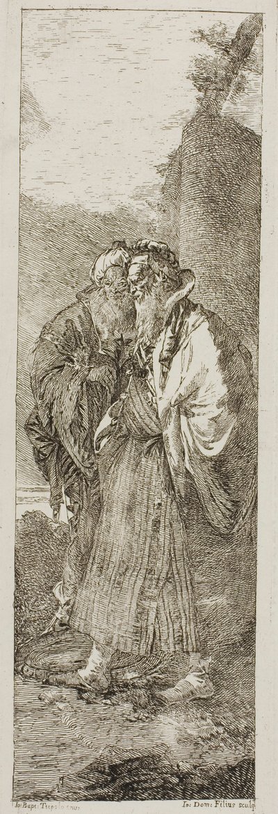 Zwei alte Männer von Giovanni Domenico Tiepolo