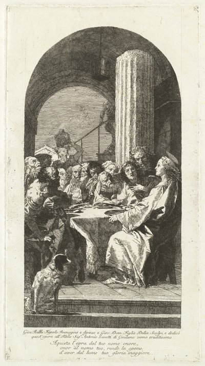 Das letzte Abendmahl von Giovanni Domenico Tiepolo after Giovanni Battista Tiepolo