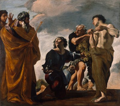 Moses und die Boten aus Kanaan, 1621-24 von Giovanni Lanfranco