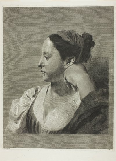 Eine junge Frau im Profil von Giovanni Marco Pitteri