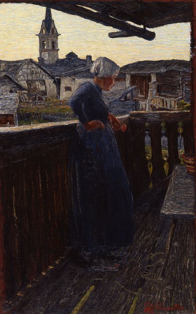 Auf dem Balkon, 1892 von Giovanni Segantini