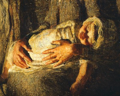 Die zwei Mütter (Detail) von Giovanni Segantini