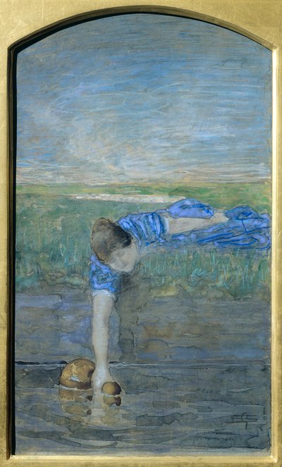 Frauen am Fluss von Giovanni Segantini