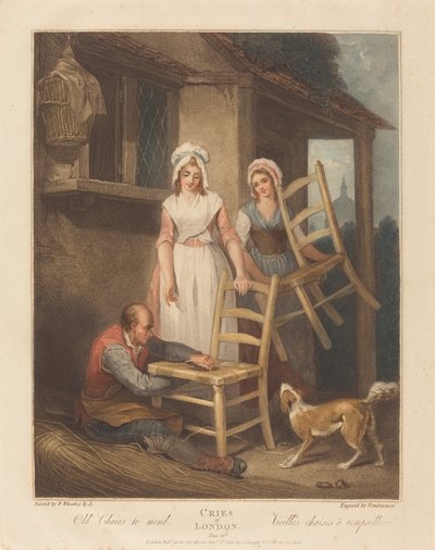 Alte Stühle zu reparieren von Giovanni Vendramini after Francis Wheatley